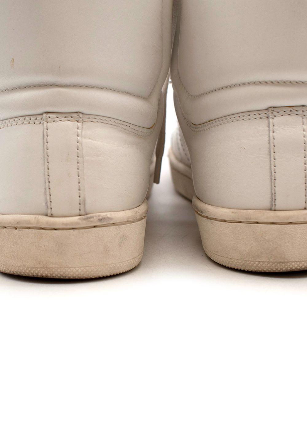 White leather Court Classic SL/01 high top trainers