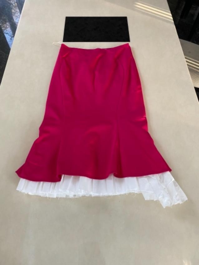 Marni Pink Contrast Underskirt Midi Skirt