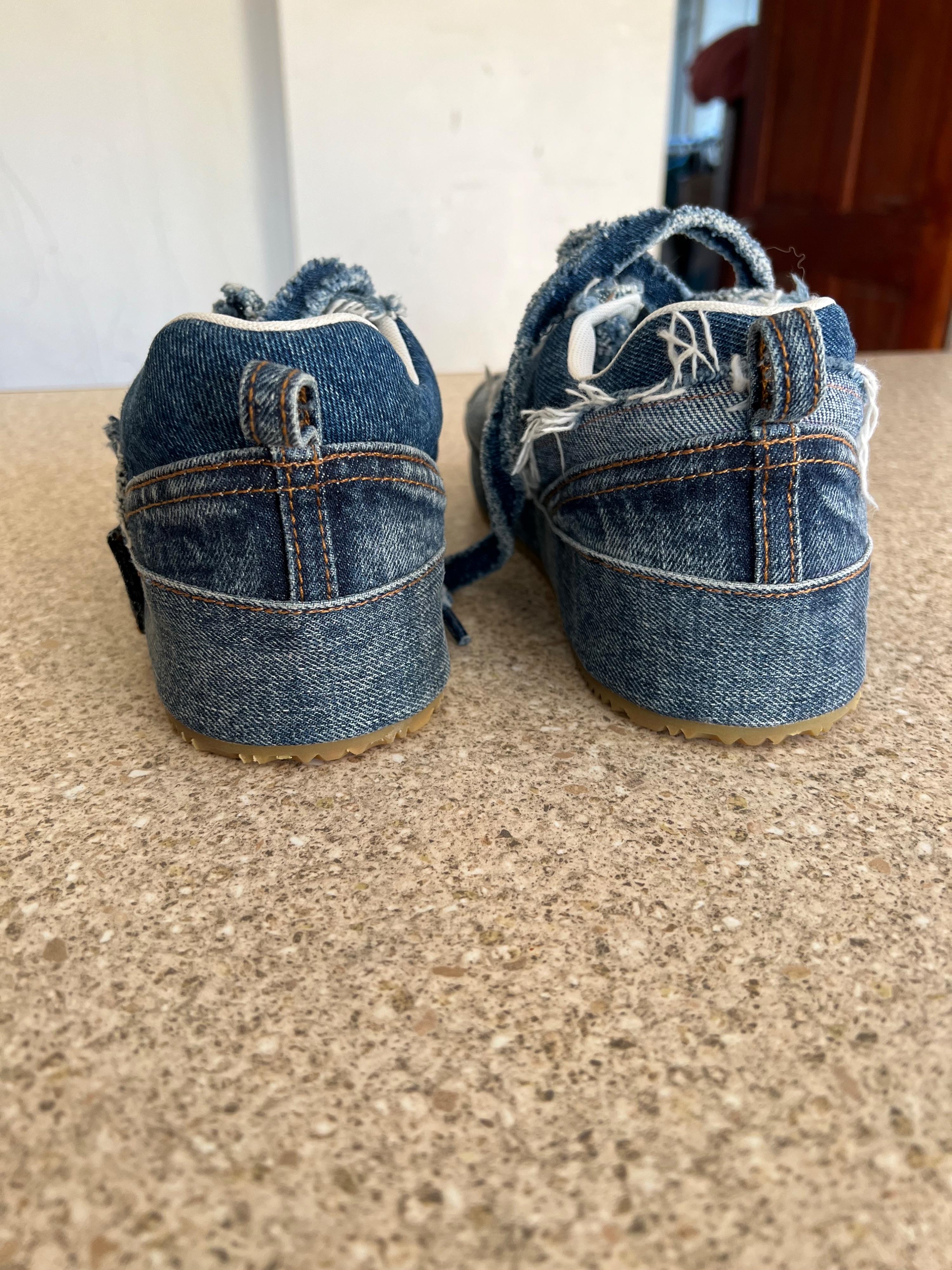Deconstructed Denim Sneakers