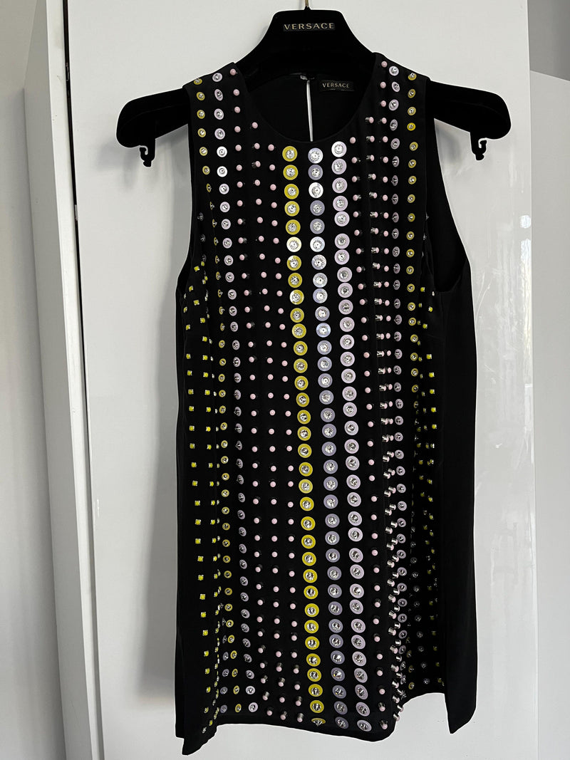 Black Crystal & Bead Embellished Tunic
