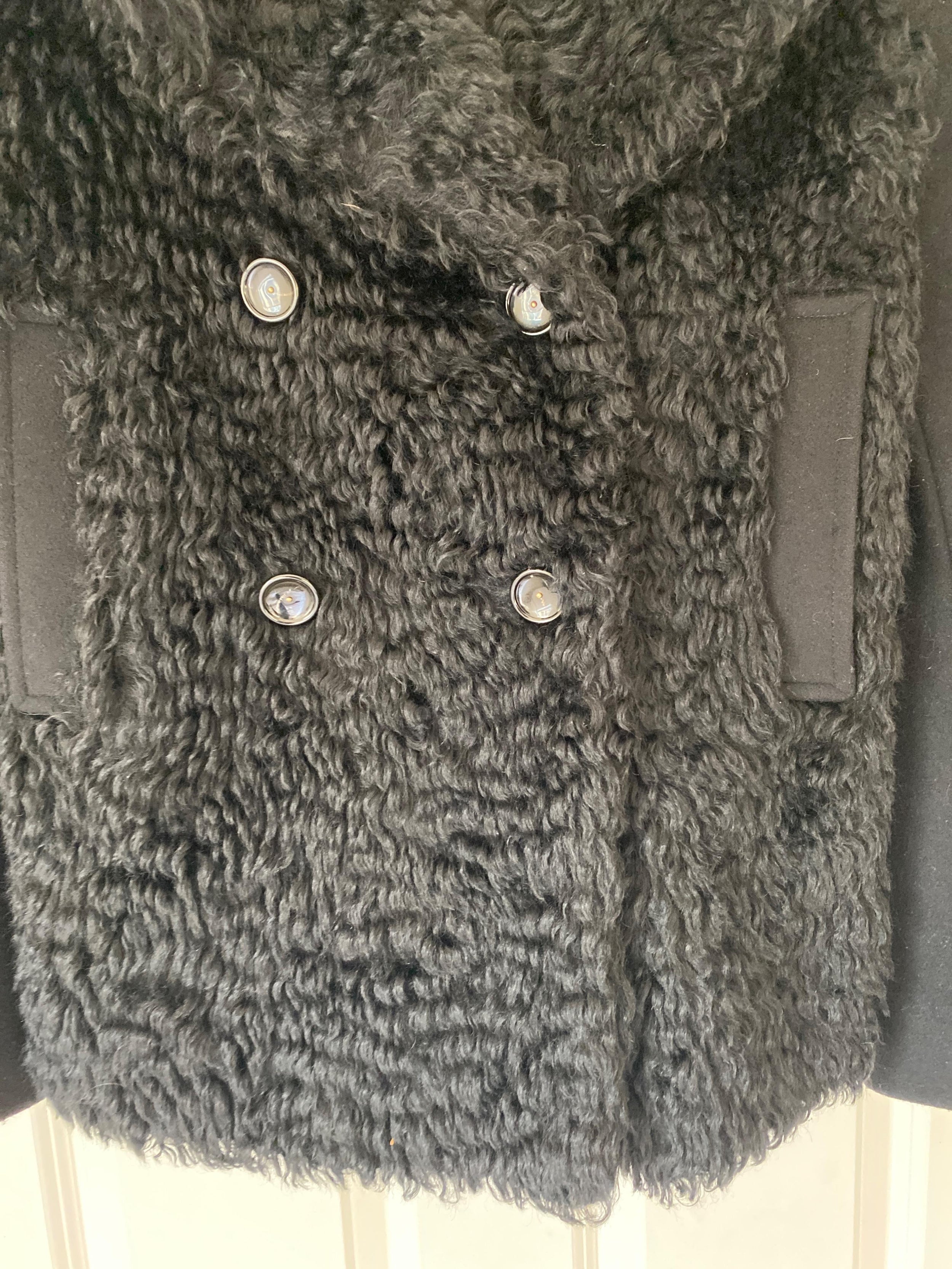 Shearling Panelled Pea Coat