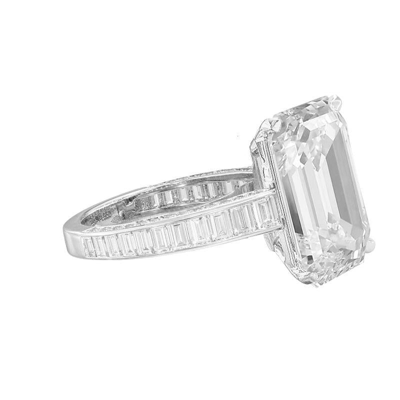 Verde 4ct IGI Certified Lab Grown Emerald Cut Diamond Ring