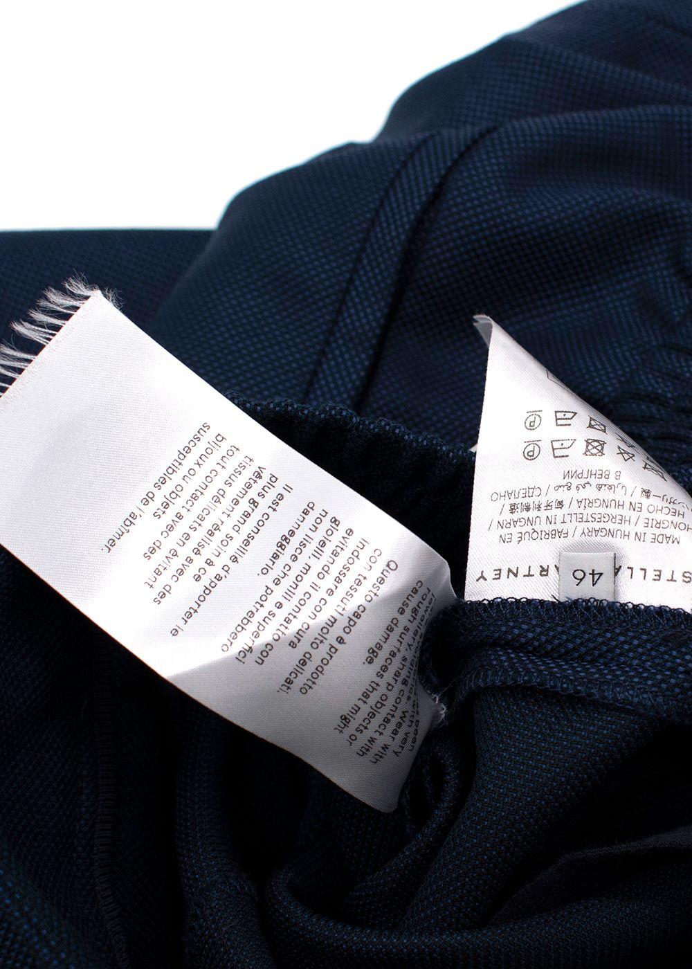 Stella McCartney Navy Speckled Wool Suit Trousers