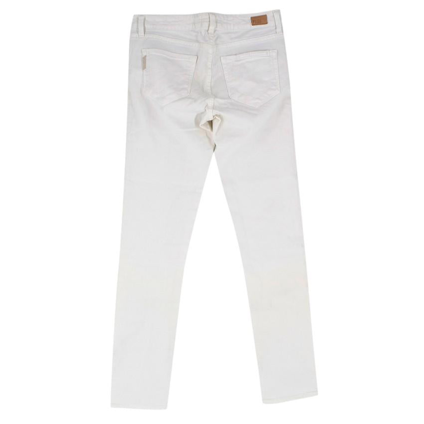 Paige White Denim Skyline Ankle Peg Jeans