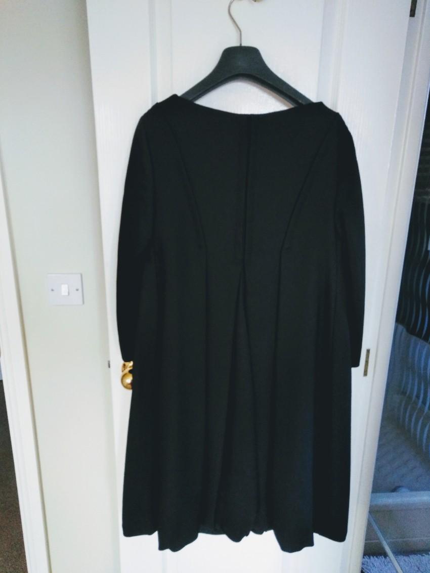 Alberta Ferretti cotton black winter coat