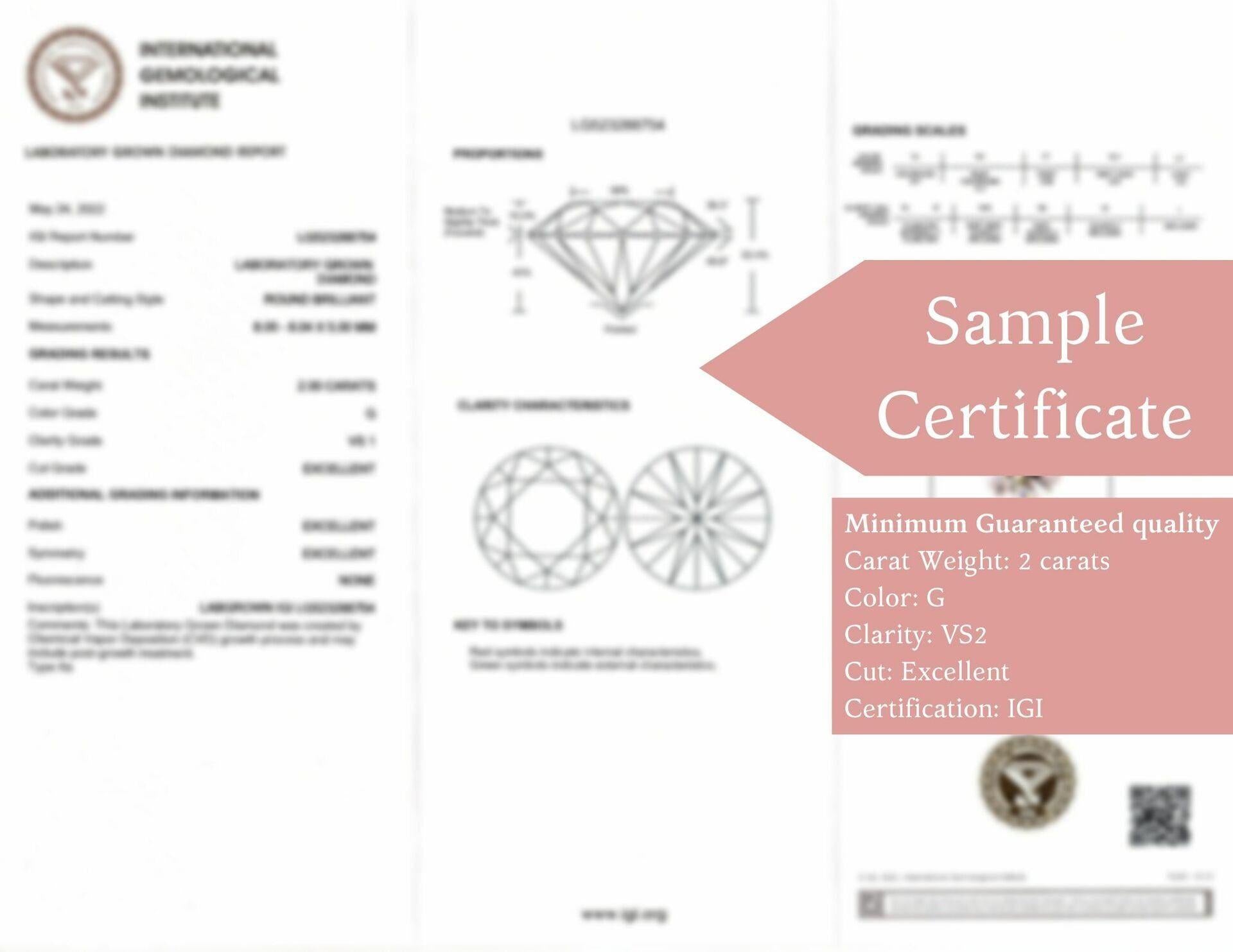 2 Carat Radiant Cut Lab Grown Diamond Ring