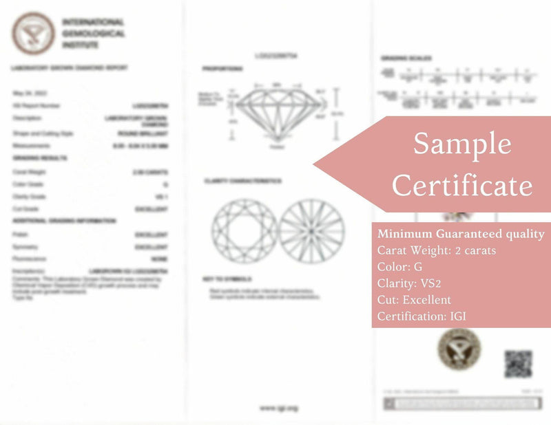 2 Carat Radiant Cut Lab Grown Diamond Ring