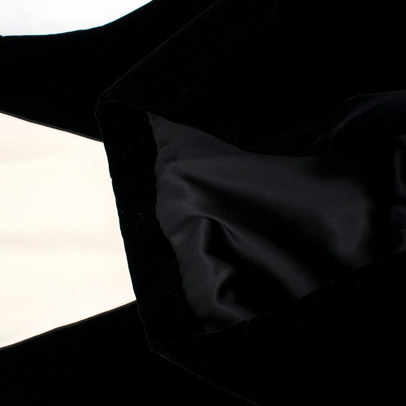 Amanda Wakeley Black Velvet Dress with White Silk Insert
