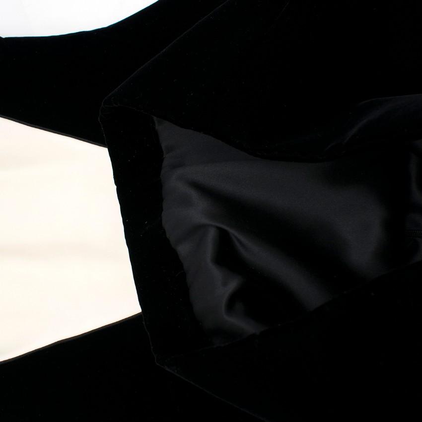 Amanda Wakeley Black Velvet Dress with White Silk Insert