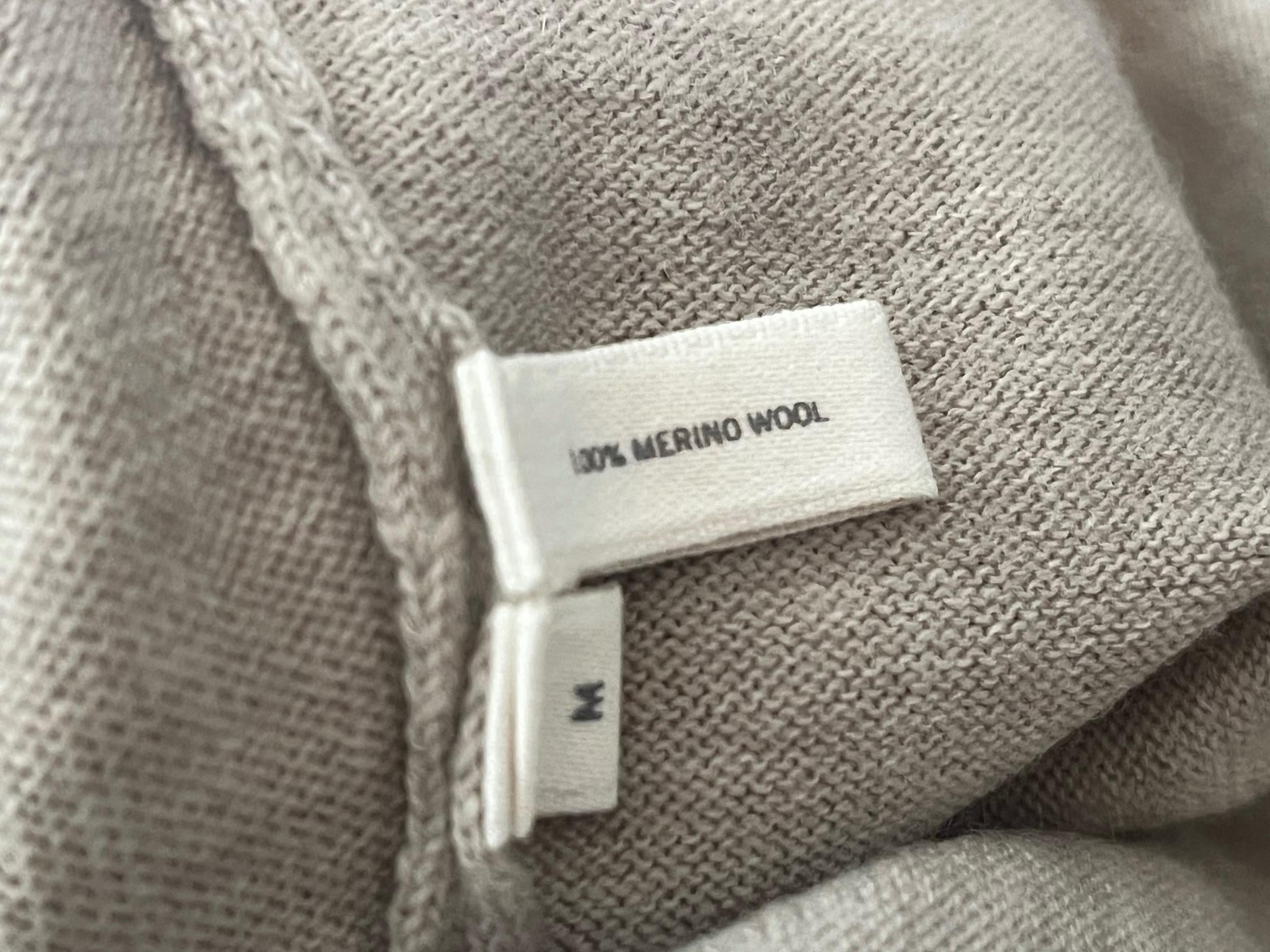 Beige Merino Wool Asymmetric Dress