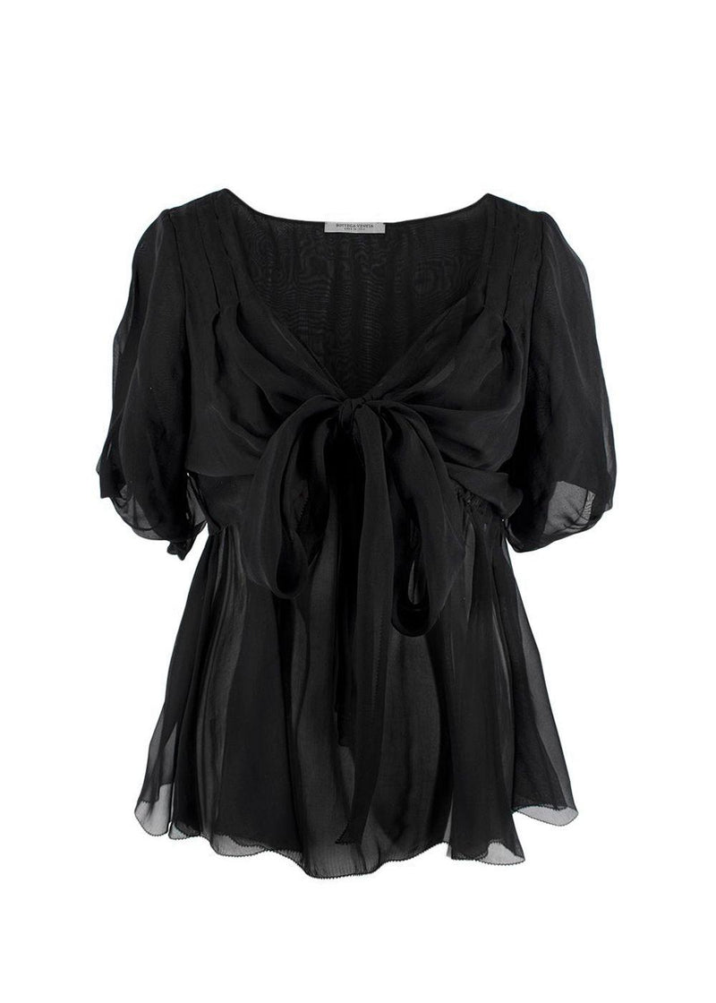 Bottega Veneta Black Silk Blouse