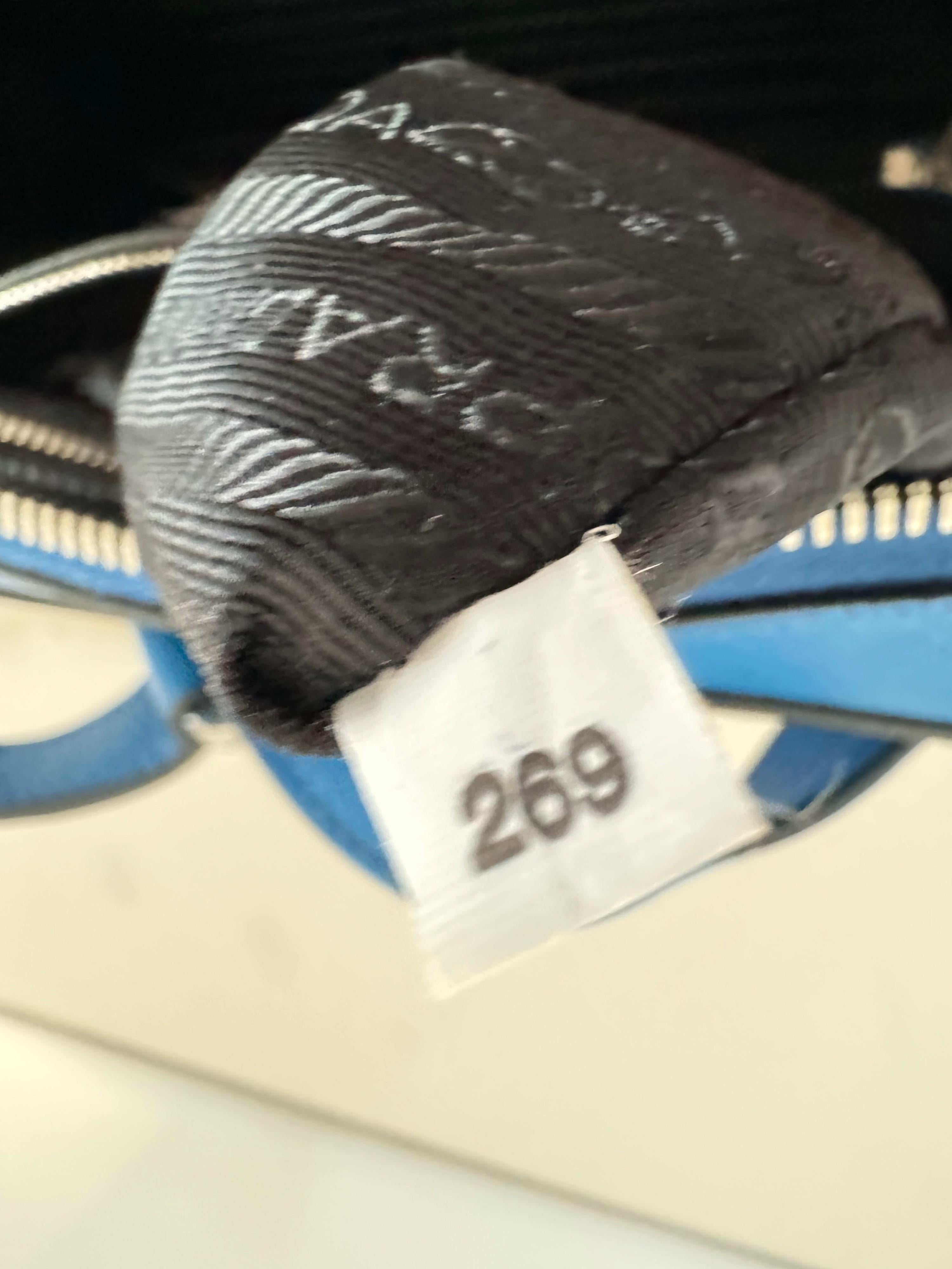 Prada Blue Saffiano Leather Backpack
