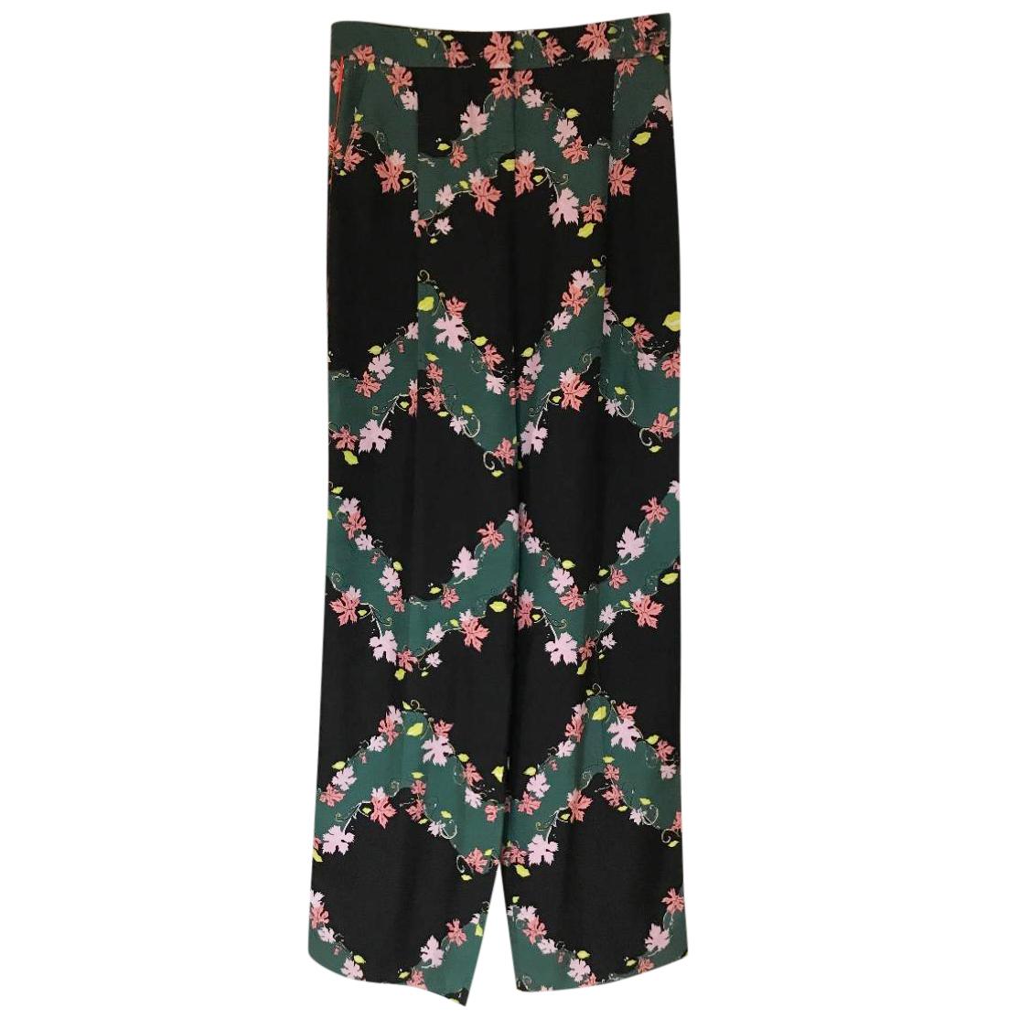 Emilio Pucci Silk Printed Trousers