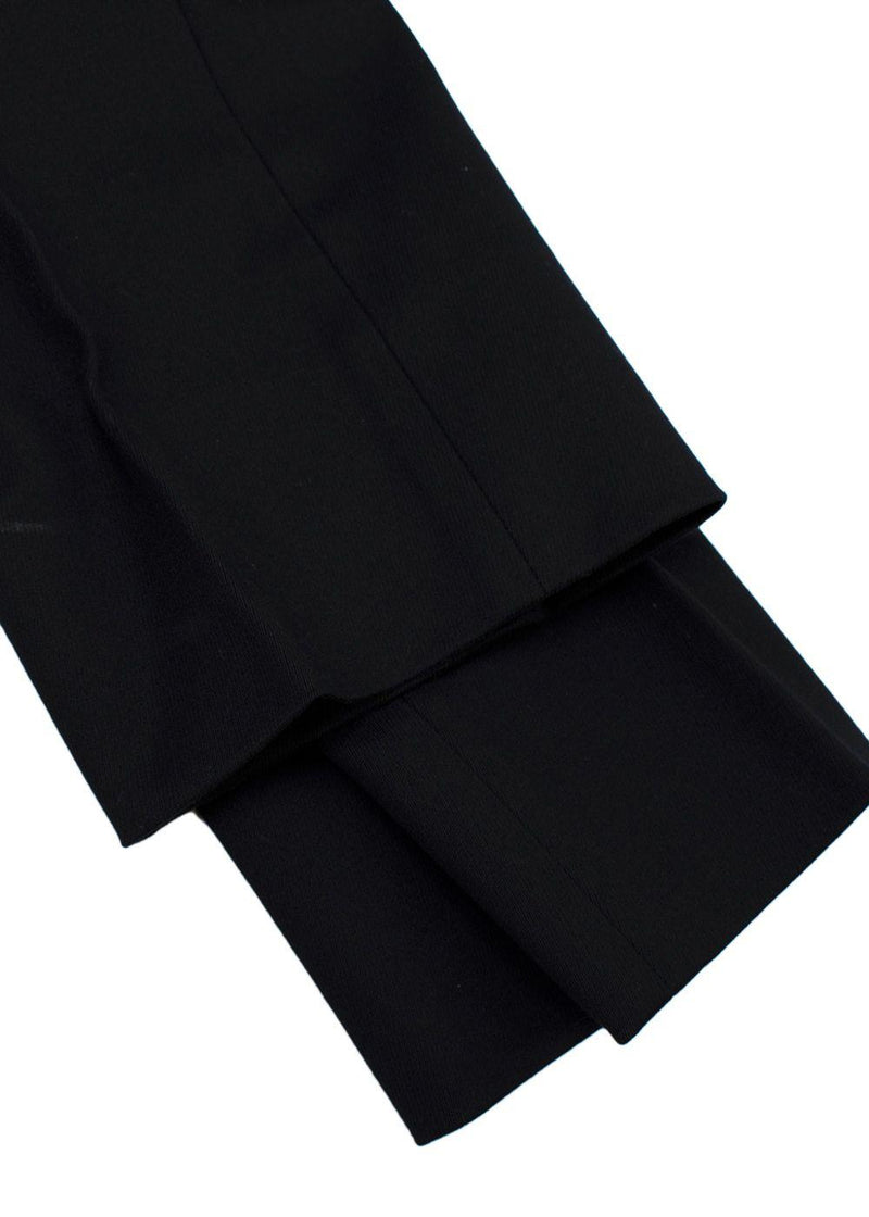 Loro Piana Black Cotton-blend Tapered Trousers