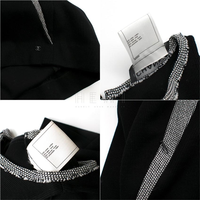 Chanel Black & SIlver Wool Blend Mini Dress