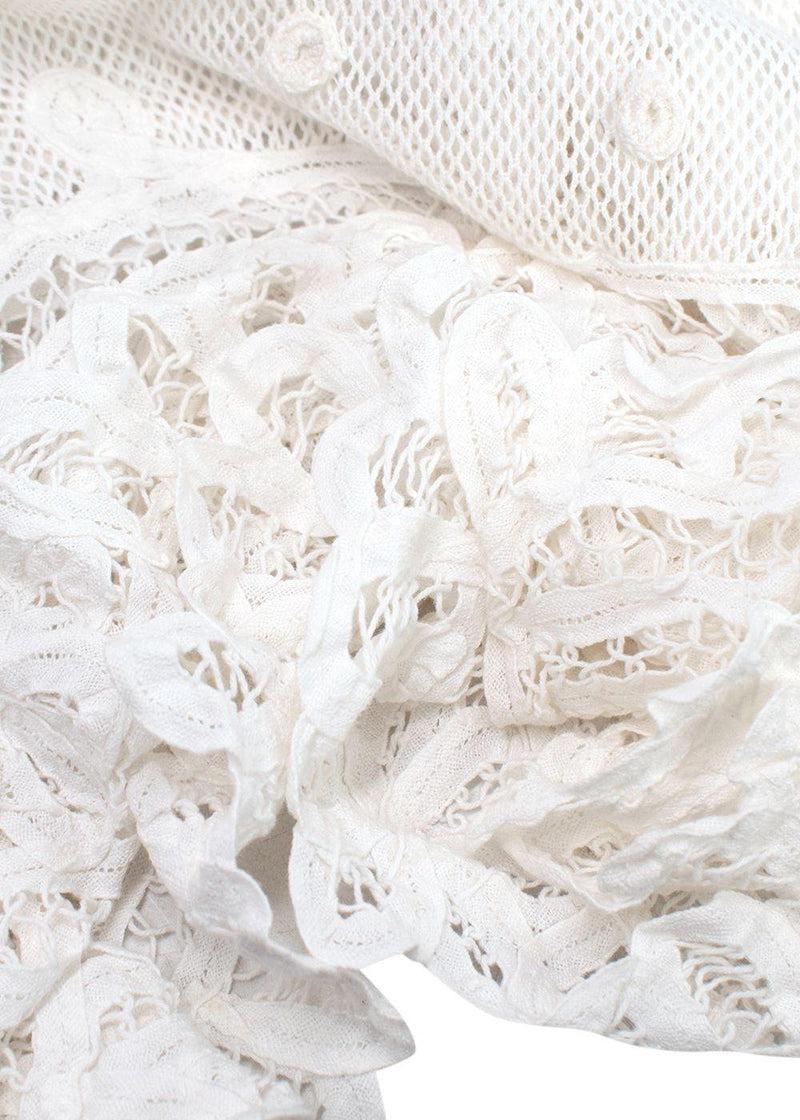 LoveShackFancy White Crochet Maxi Dress