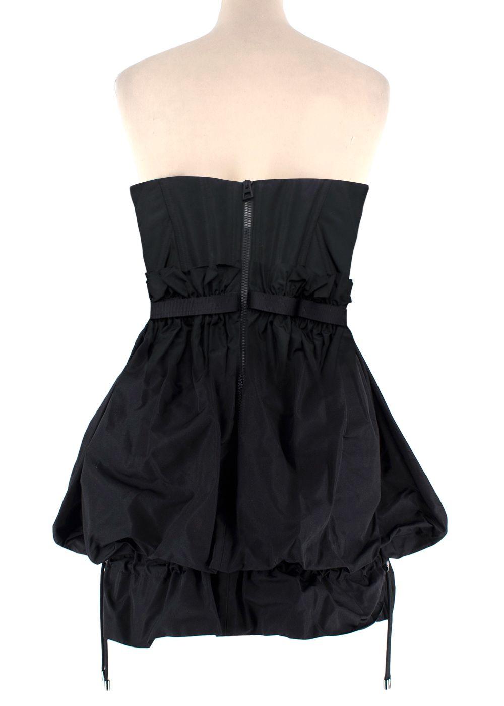 Dior Black Corset Bubble Hem Silk Mini Dress
