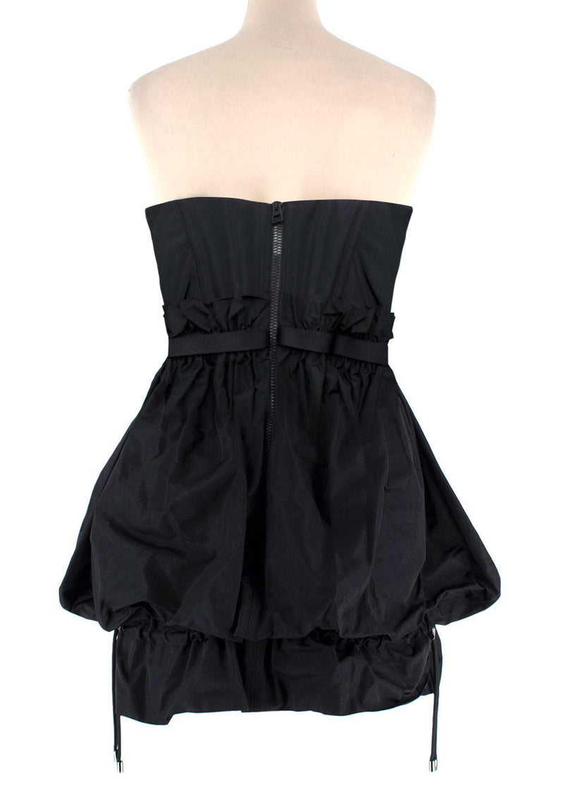 Dior Black Corset Bubble Hem Silk Mini Dress