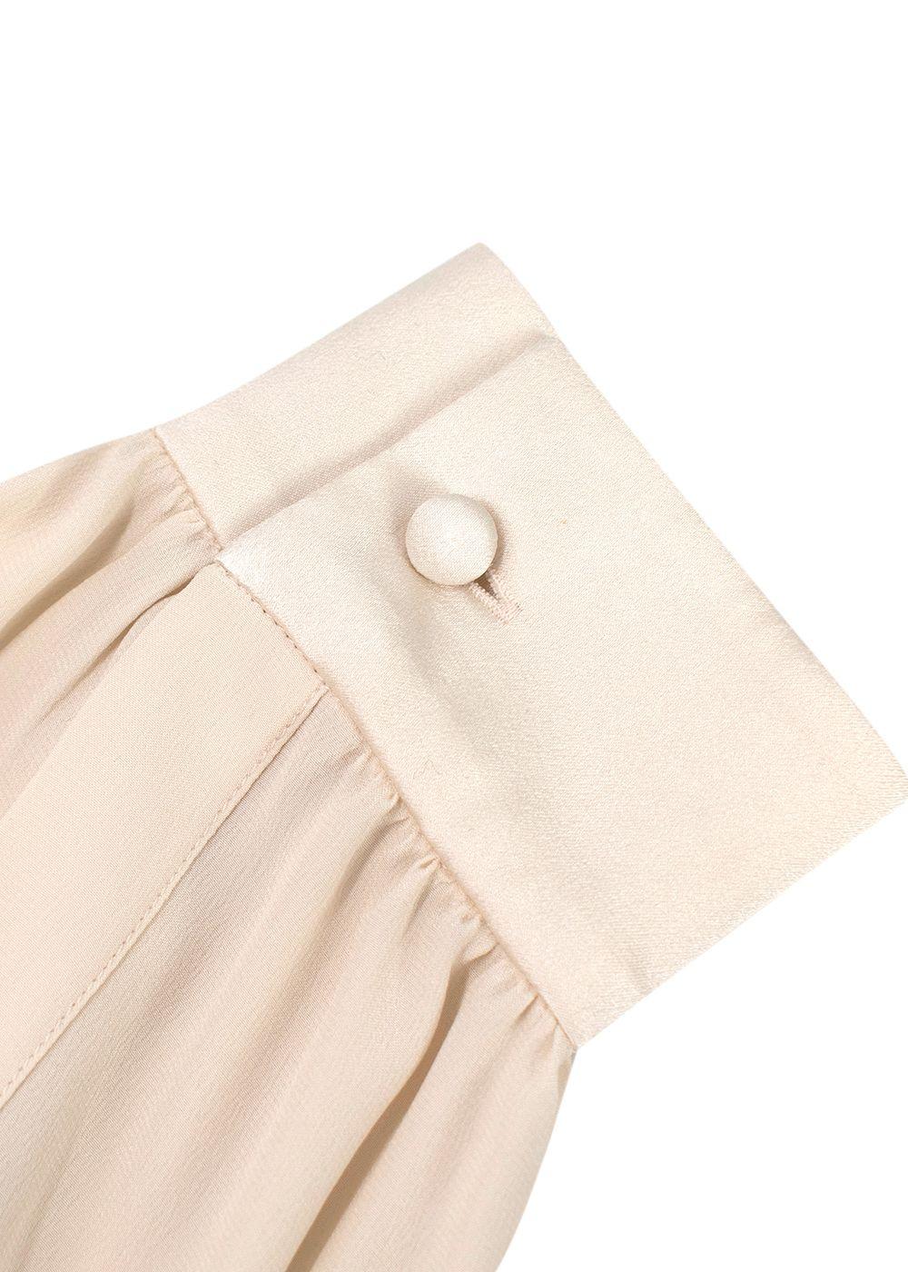 Chloe Cream Silk Long Sleeve Blouse