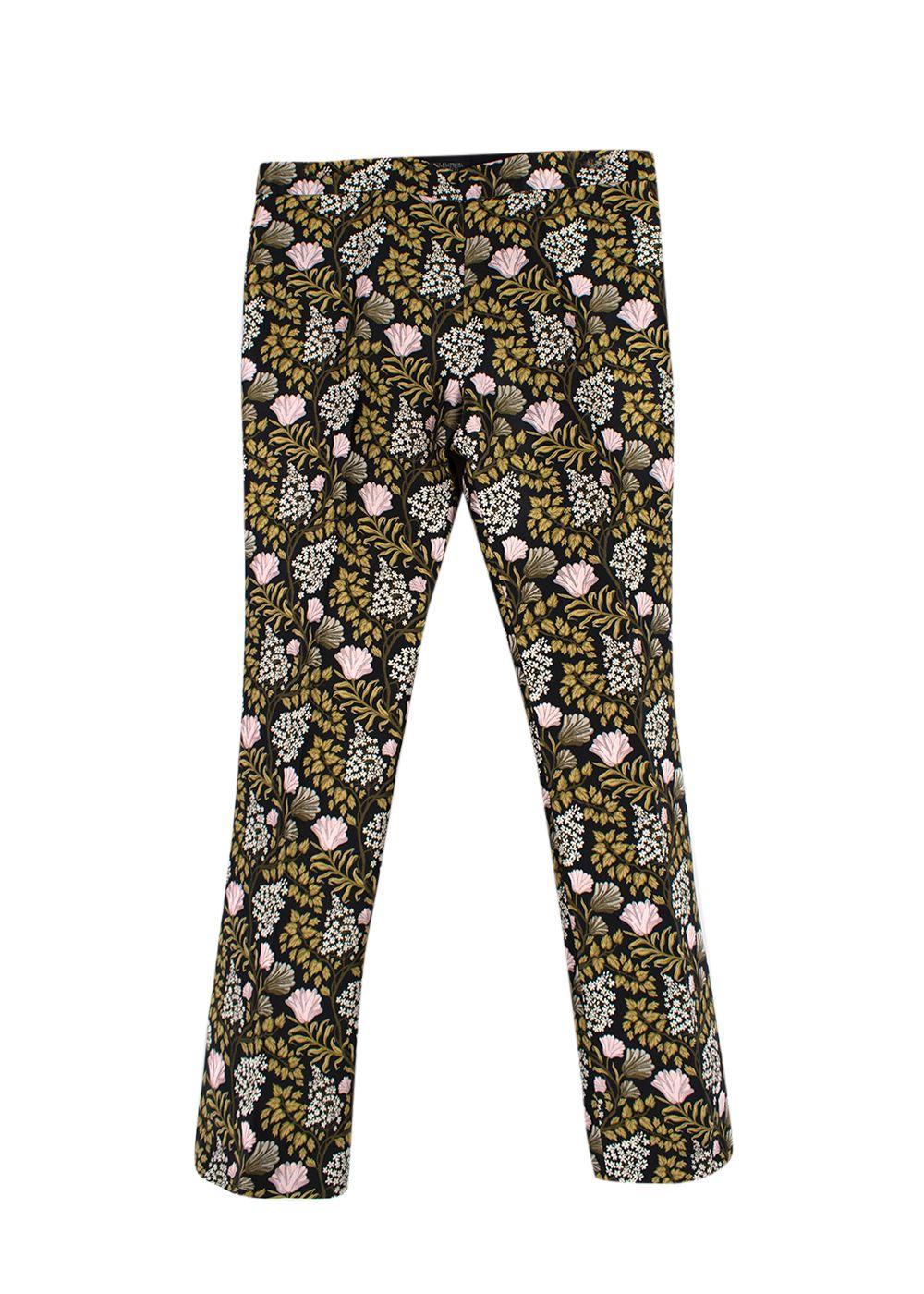 Giambattista Valli Jacquard Floral Printed Trousers
