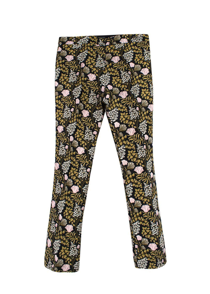 Giambattista Valli Jacquard Floral Printed Trousers