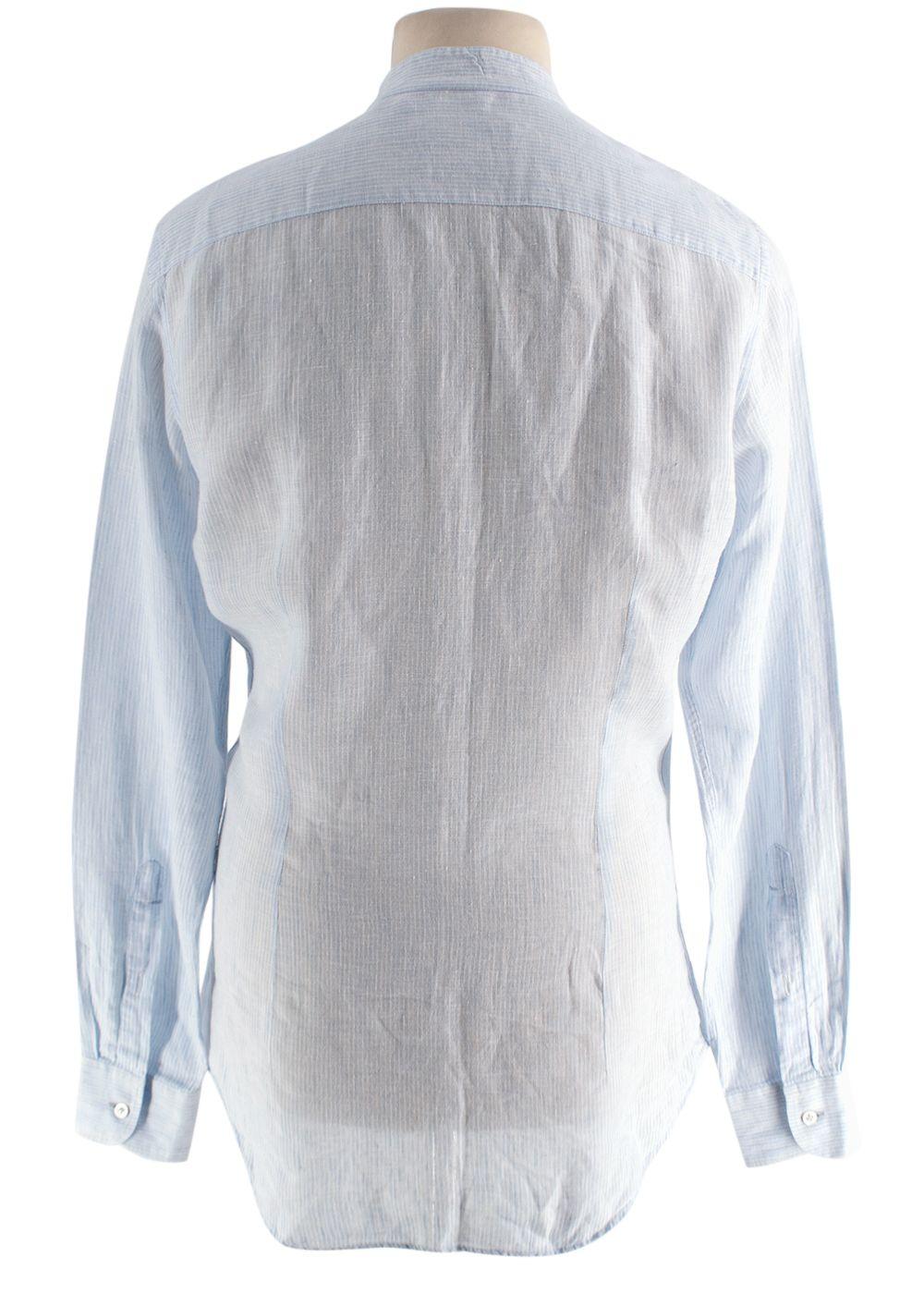 Luca Faloni Blue Fine Stripe Shirt