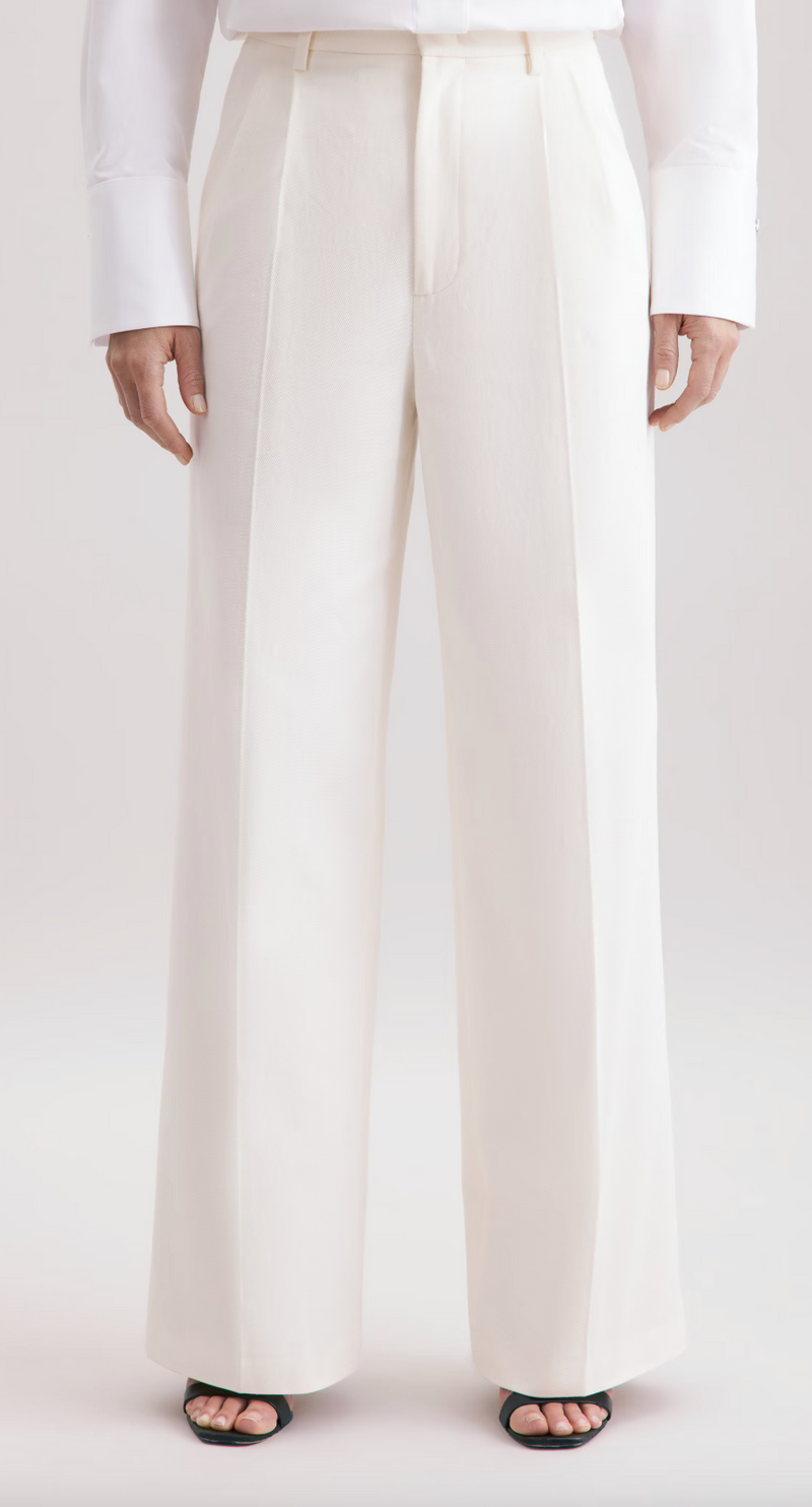 Cloudy x Seidensticker Cream Cotton Twill Trousers