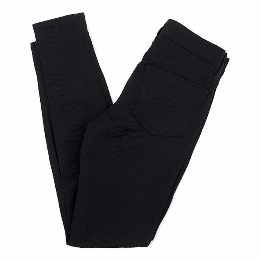 J Brand Black Python Patterned Jeans