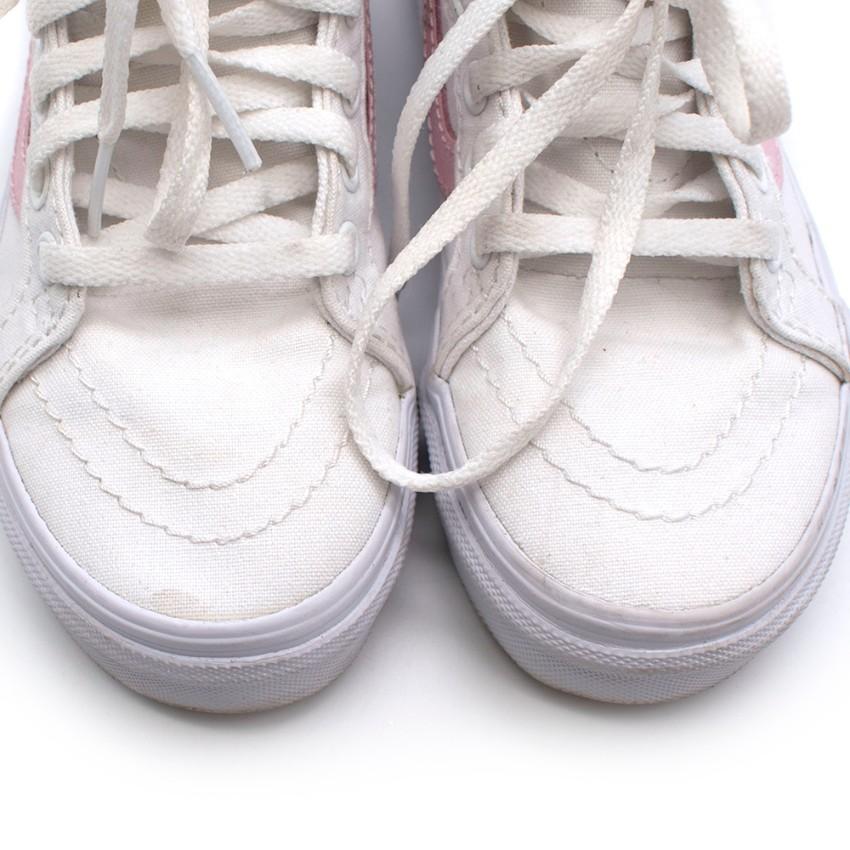 Vans White and Pink High Top Zipped Trainers