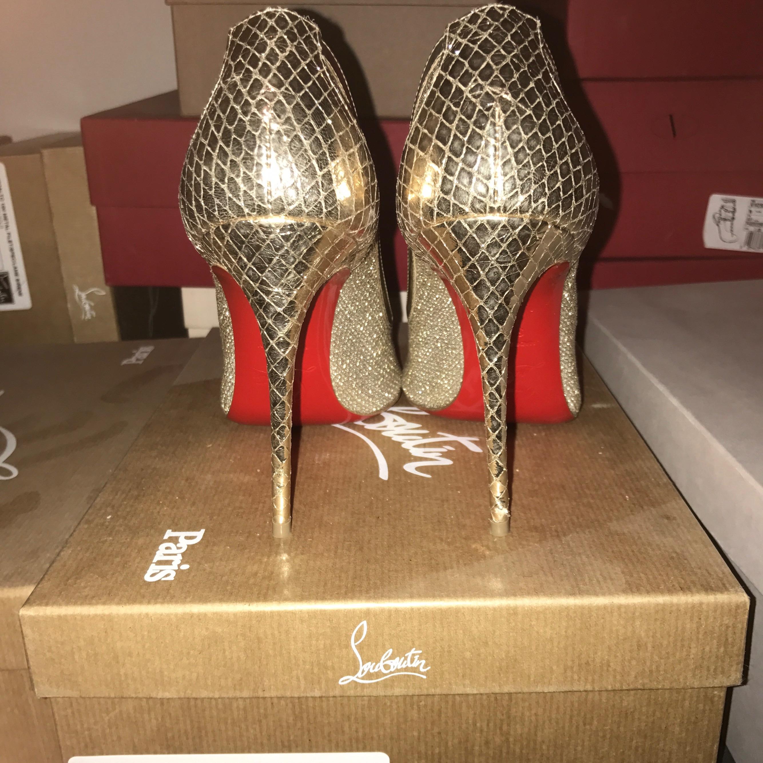 Metallic faux-snakeskin leather Neoalto 100 heeled pumps