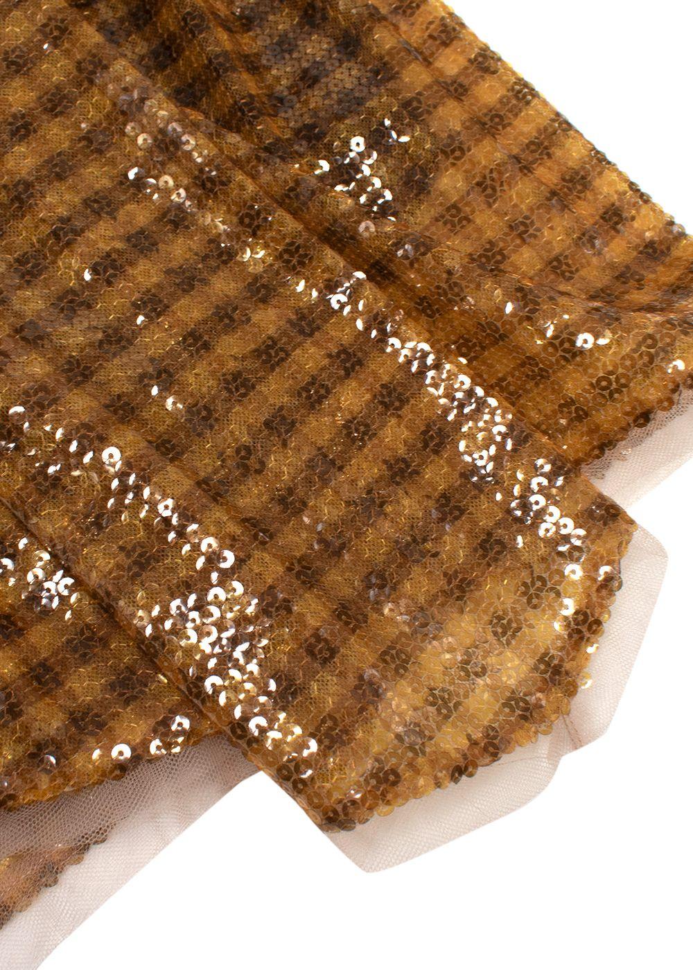 Fendi Sequinned Plunge-Neck Mini Dress