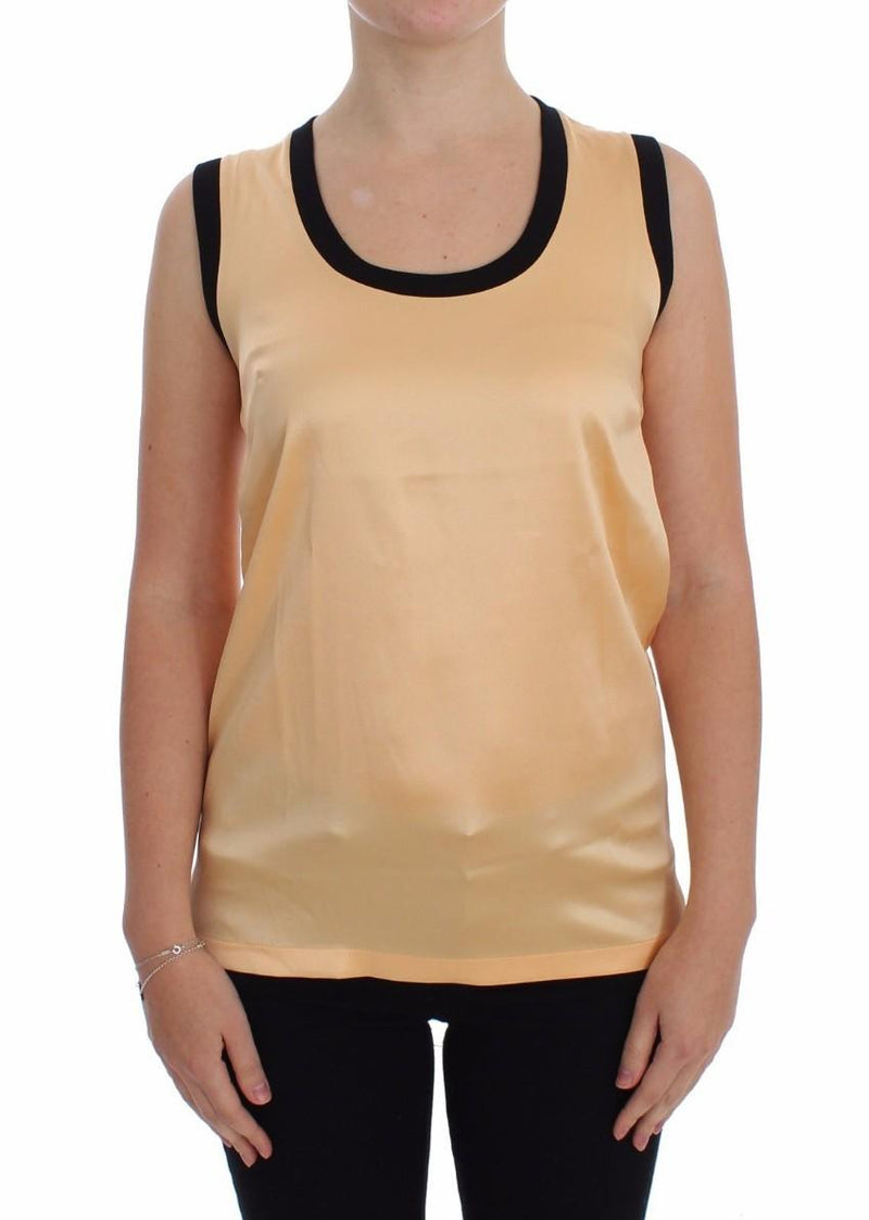 Dolce & Gabbana pale orange silk vest top