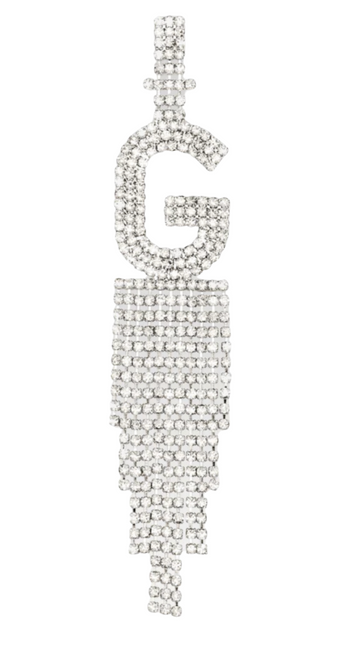 Retrofête Silver "G" Alphabet Earring