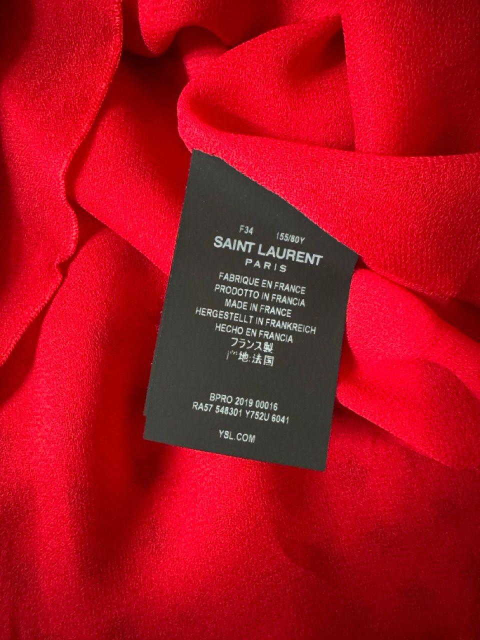 Saint Laurent Red Star Print Mini Dress