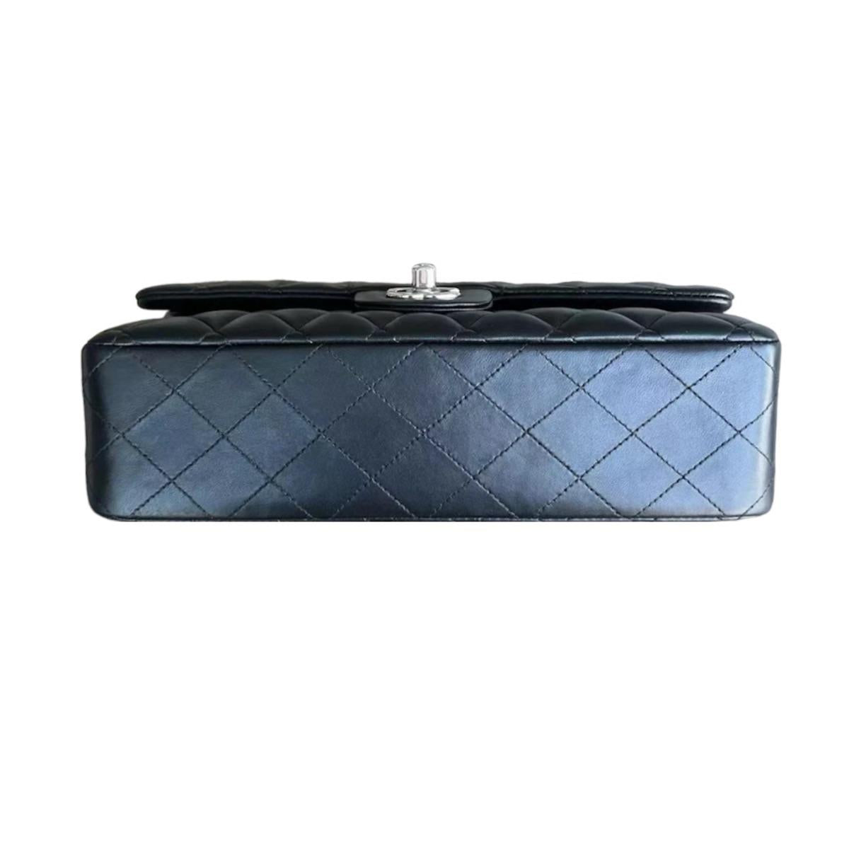 Chanel Black Lambskin Medium Double Flap Bag