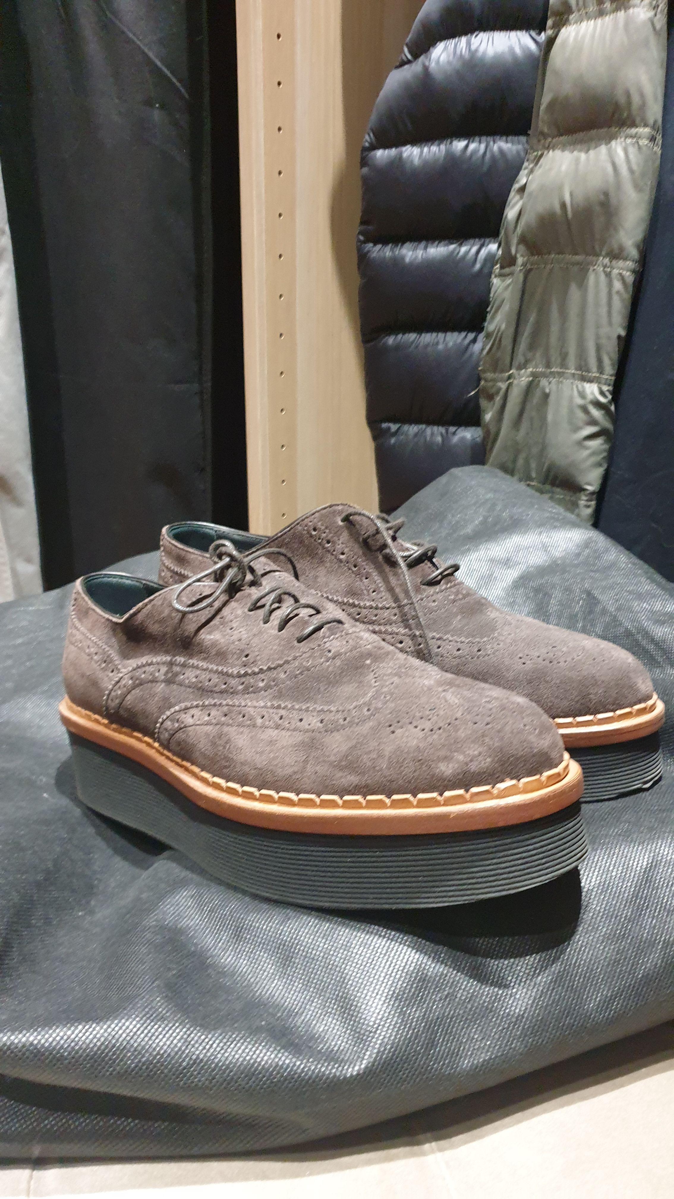 Brown Suede Platform Brogues