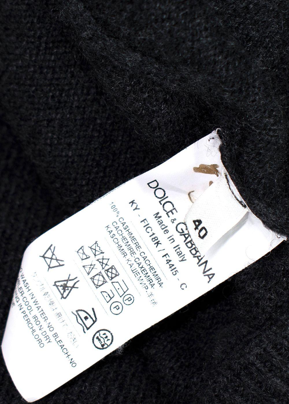 Dolce & Gabbana Grey Cashmere Wrap Jumper