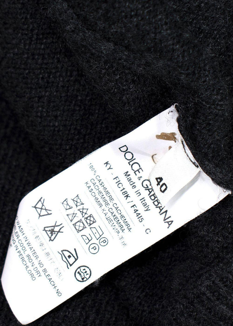 Dolce & Gabbana Grey Cashmere Wrap Jumper