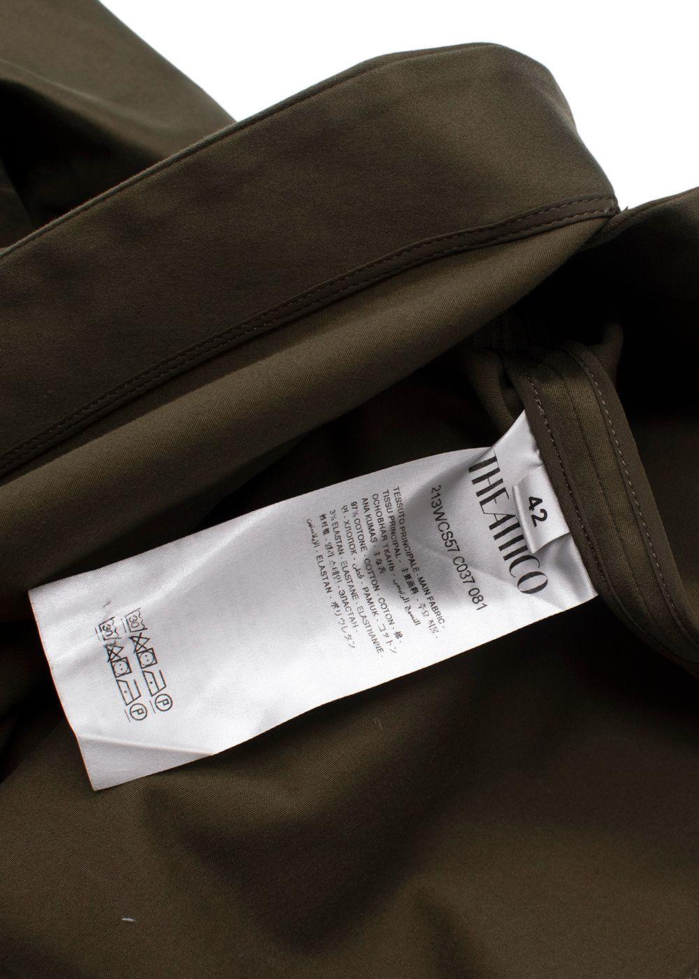 The Attico Khaki Asymmetric Mini Skirt