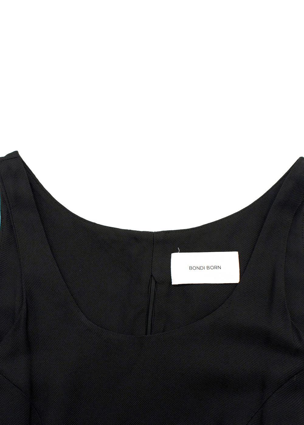 Bondi Born Black Tenerife Knotted Cutout Gauze Midi Dress
