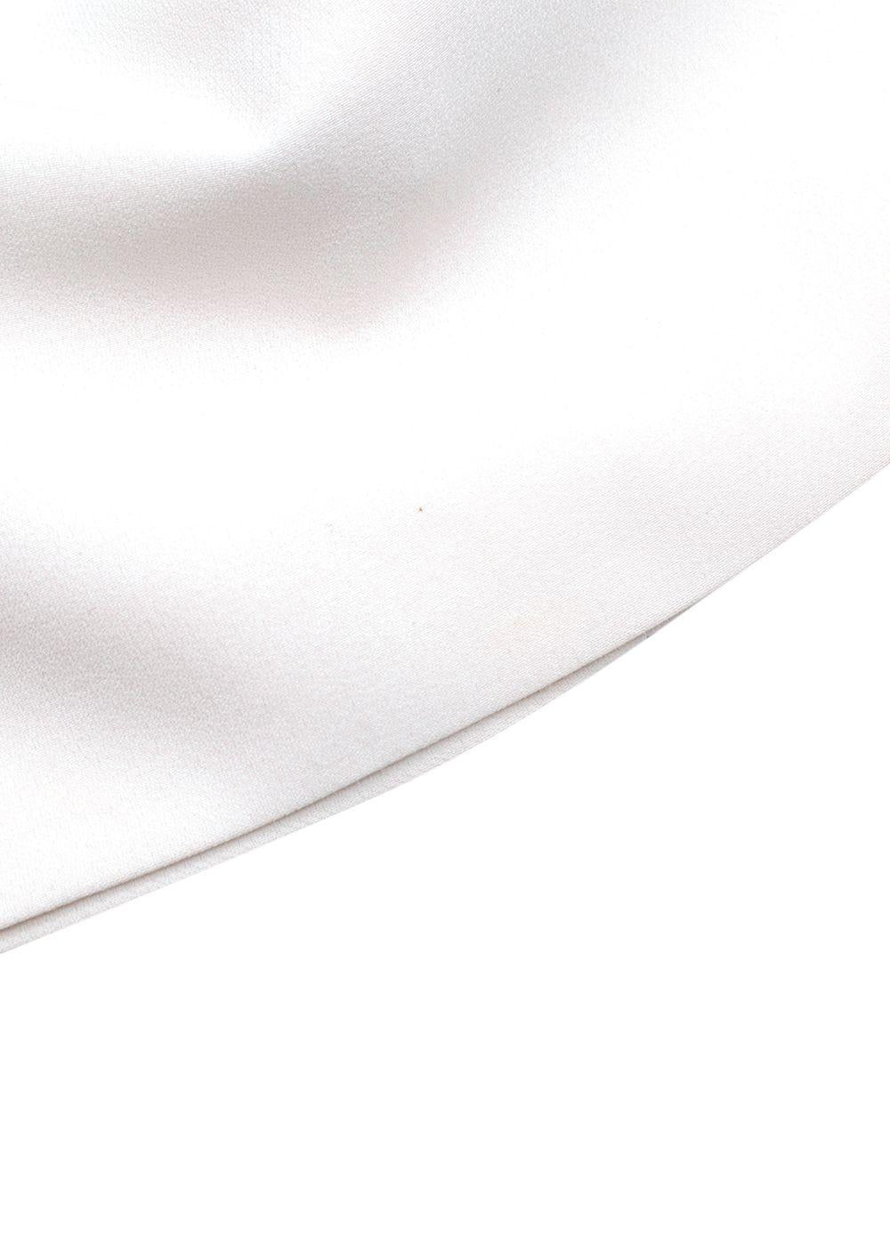 Giambattista Valli White Viscose Top with Cap Sleeves