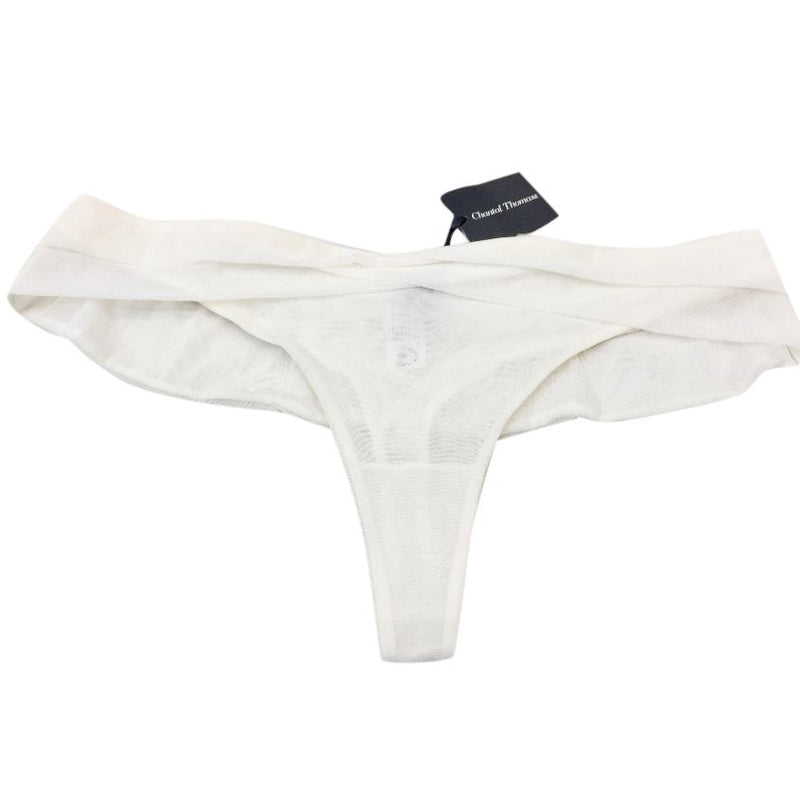 Chantal Thomass Ivory Tulle Fluted Thong