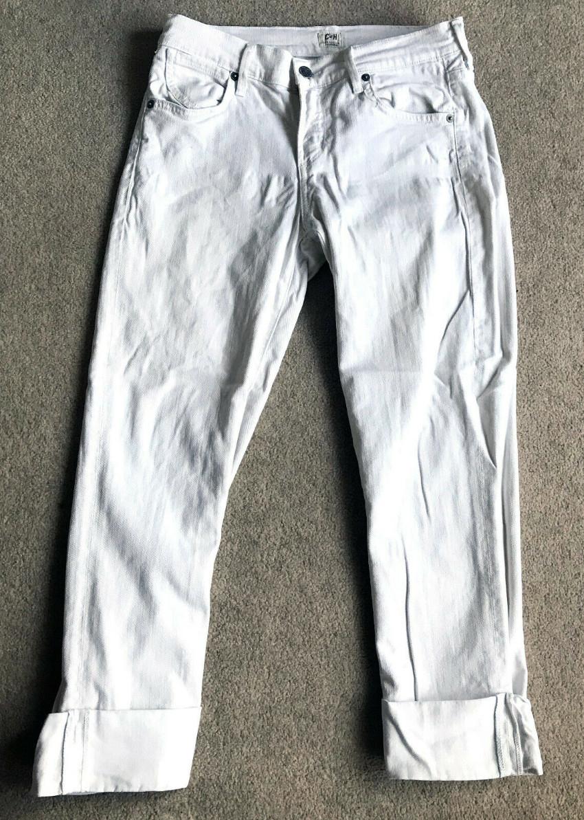 Citizens of Humanity Dani White Cropped Straight Leg Jeans