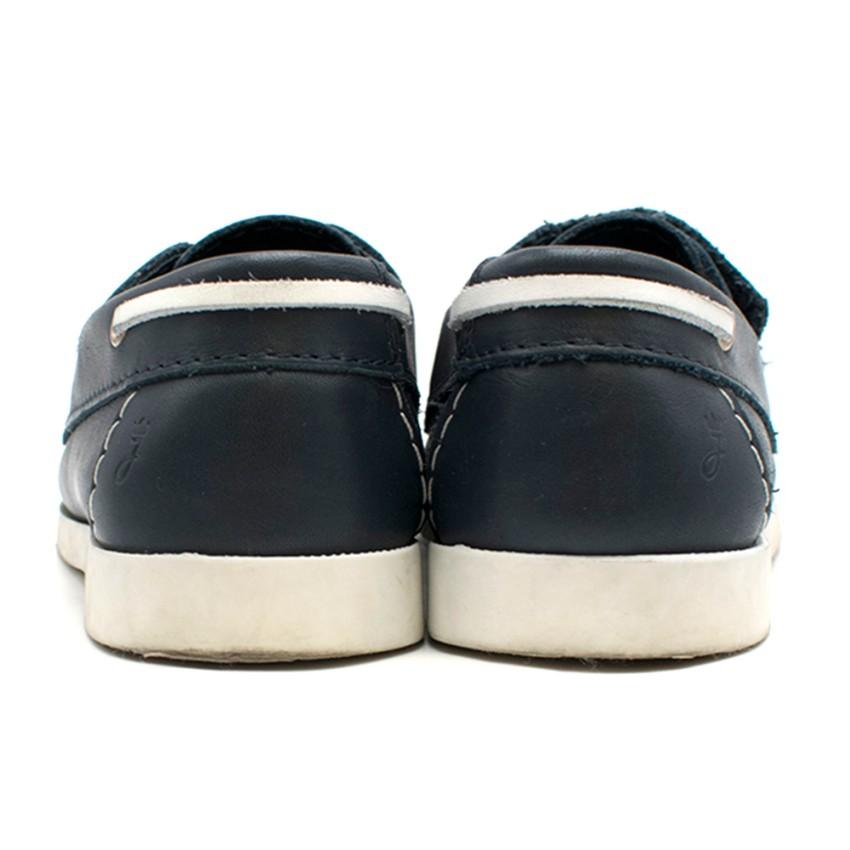 Jacadi Boys Navy Leather Deck Shoes