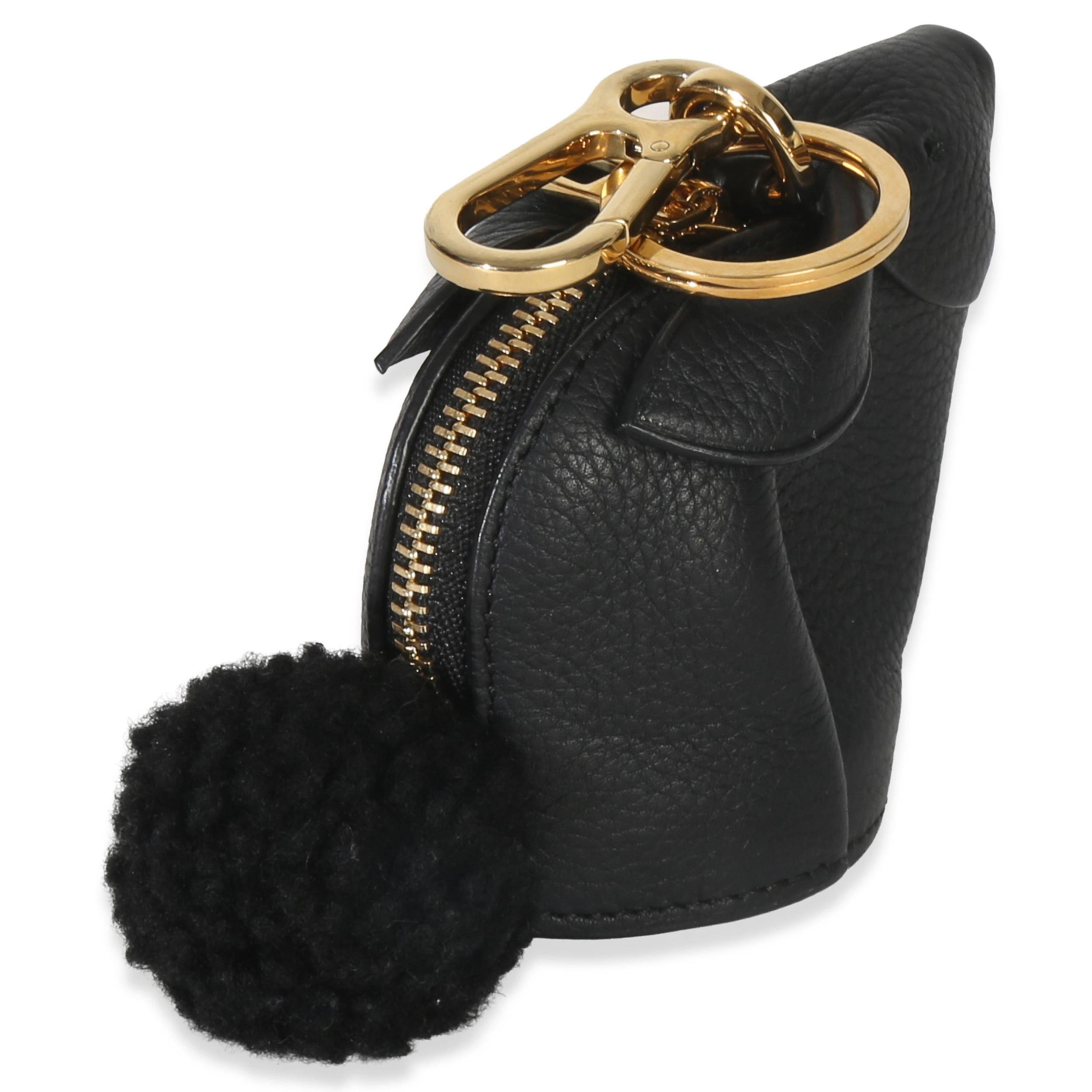 Loewe Calfskin Shearling Bunny Coin Purse