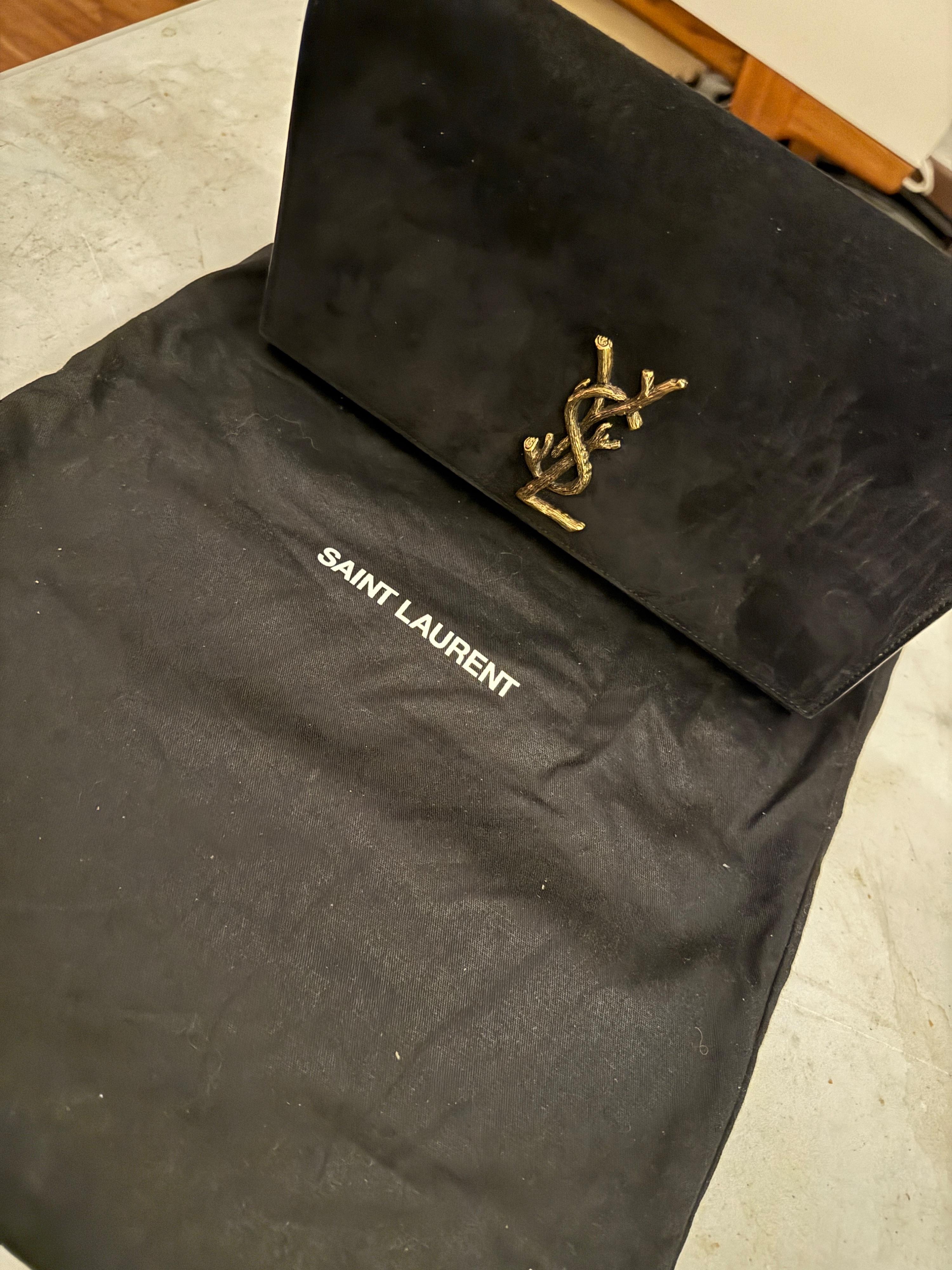 Saint Laurent Black Suede Kate Bag