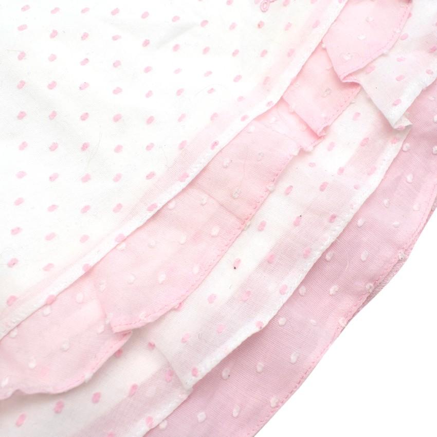 Darlings Baby Ruffled Pink & White Dress
