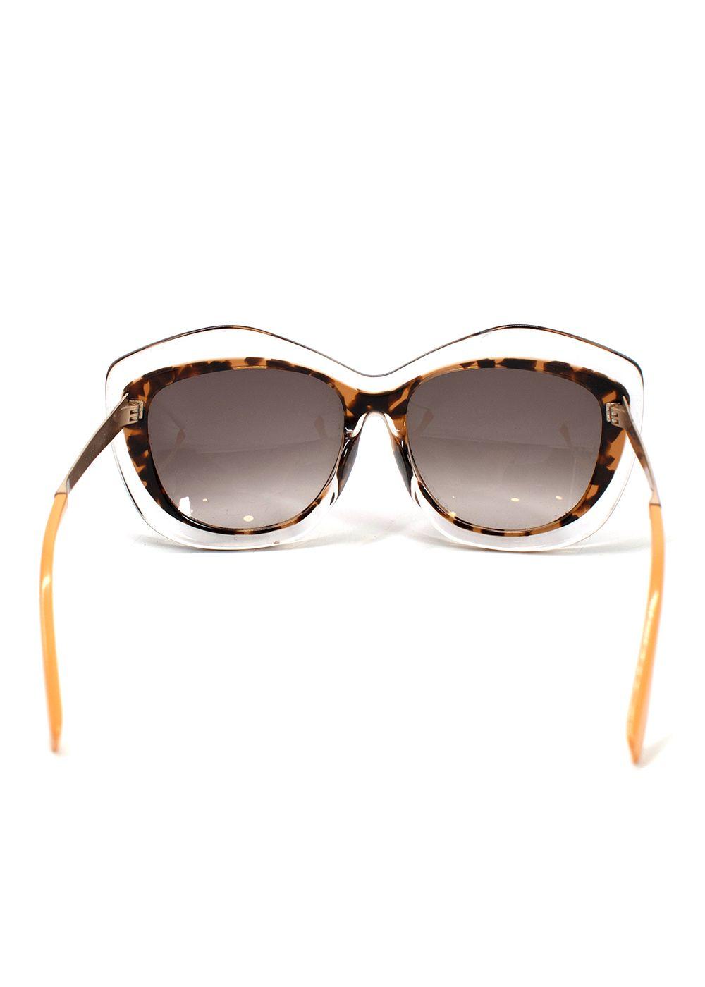 Fendi Brown Tortoise Shell Cat Eye Gradient Sunglasses