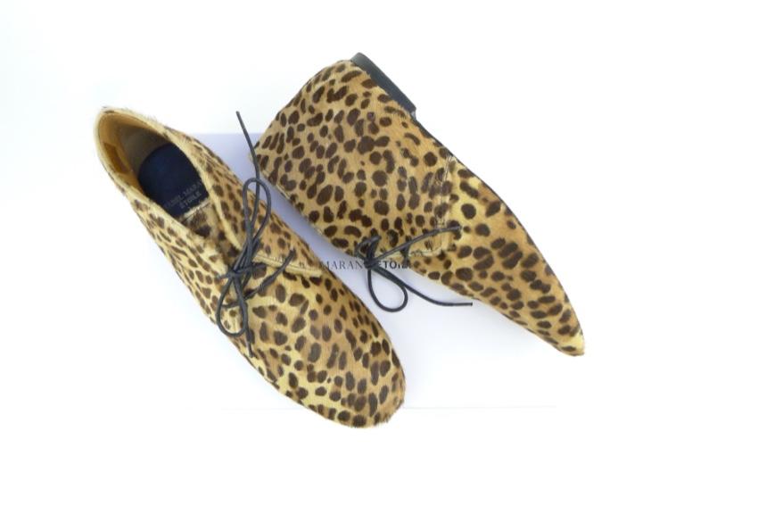 Isabel Marant Etoile leopard print lace-up boots