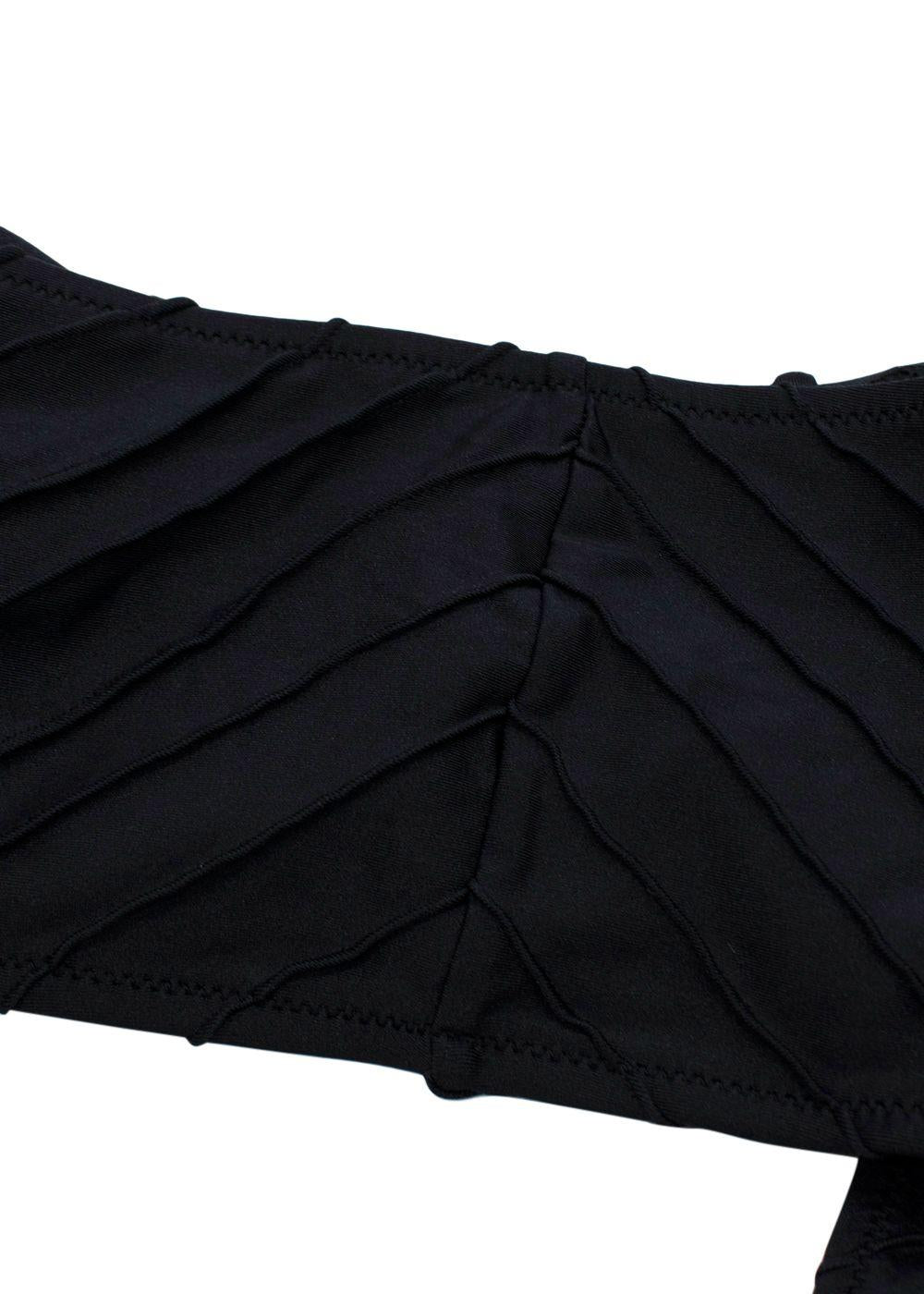Shani Shemer Black High Waisted Bikini and Bandeau Set